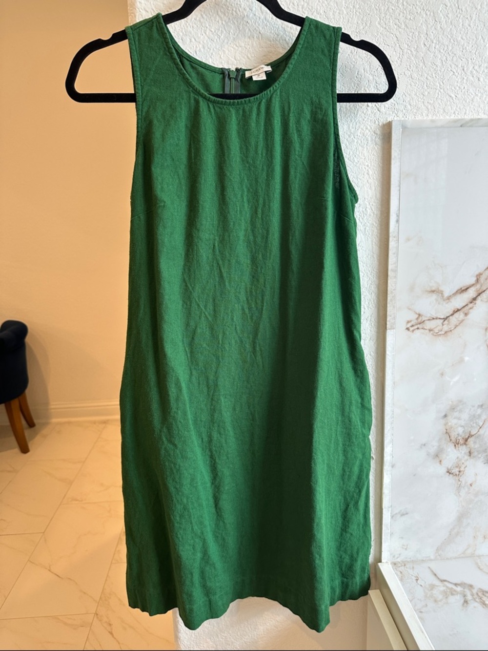 J CREW Green Sleeveless Shift Dress